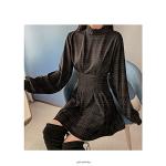 Gothic Plaid Mini Dress with Long Sleeves
