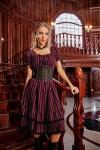 Red and Black Gothic Victorian Dress for Women
