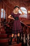 Red and Black Gothic Victorian Dress for Women