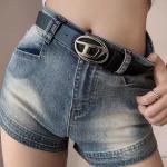 Black Y2K D-Ring Punk Rock Belt for Women