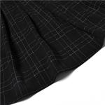 Gothic Plaid Mini Dress with Long Sleeves
