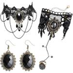 Gothic Witch Jewelry Set - Choker, Necklace, Bracelet
