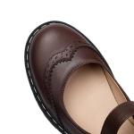 Gothic Mary Jane Oxford Shoes for Women - Brown