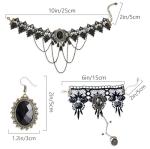 Gothic Witch Jewelry Set - Choker, Necklace, Bracelet