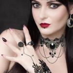 Gothic Witch Jewelry Set - Choker, Necklace, Bracelet