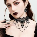 Gothic Witch Jewelry Set - Choker, Necklace, Bracelet