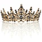 Black Crystal Gothic Tiara for Women’s Costumes