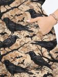 Plus Size Gothic Eagle Tree Branch A-Line Dress