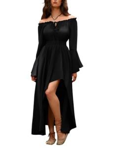 Scarlet Darkness Off-Shoulder Gothic Renaissance Dress