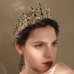 Black Crystal Gothic Tiara for Women’s Costumes