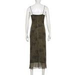 Vintage Floral Spaghetti Strap Maxi Dress