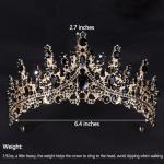 Black Crystal Gothic Tiara for Women’s Costumes