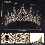 Black Crystal Gothic Tiara for Women’s Costumes