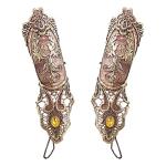 Gothic Floral Lace Fingerless Gloves Set for Women