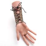 Gothic Floral Lace Fingerless Gloves Set for Women