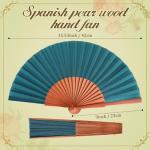 Vintage Silk Folding Fan Set for Cosplay