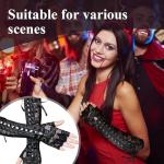 Long Black Lace Fingerless Gloves for Women