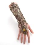 Gothic Floral Lace Fingerless Gloves Set for Women