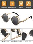 Retro Steampunk Circle Sunglasses for Men and Women