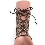 Gothic Floral Lace Fingerless Gloves Set for Women