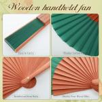 Vintage Silk Folding Fan Set for Cosplay