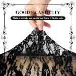 Long Black Lace Fingerless Gloves for Women