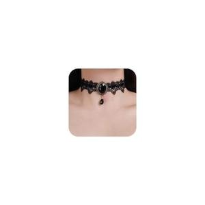 Gothic Black Velvet Lace Necklace for Women