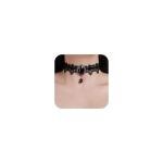 Gothic Black Velvet Lace Necklace for Women