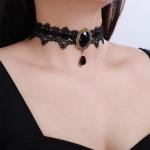 Gothic Black Velvet Lace Necklace for Women