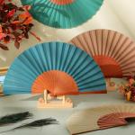 Vintage Silk Folding Fan Set for Cosplay