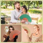 Vintage Silk Folding Fan Set for Cosplay