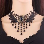 Vintage Gothic Lace Choker Necklace Set for Women