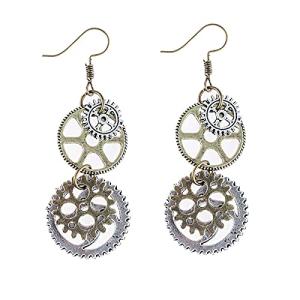 Unique Vintage Steampunk Gear Earrings for Women