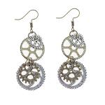 Unique Vintage Steampunk Gear Earrings for Women