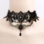 Vintage Gothic Lace Choker Necklace Set for Women