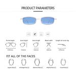 Vintage Steampunk Rectangle Sunglasses with Tinted Lenses