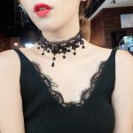 Vintage Gothic Lace Choker Necklace Set for Women