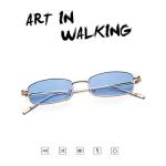 Vintage Steampunk Rectangle Sunglasses with Tinted Lenses