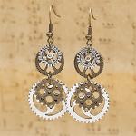 Unique Vintage Steampunk Gear Earrings for Women