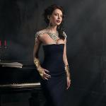 Gold Steampunk Floral Lace Fingerless Gloves