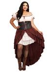 Plus Size Vintage Saloon Girl Costume - 2X