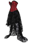 Zhitunemi Women’s Steampunk Corset Dress, Red