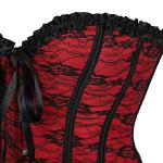 Zhitunemi Women’s Steampunk Corset Dress, Red