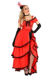 Sassy Red Saloon Girl Dress for Women