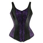 Purple Saloon Girl Corset Dress with Skirt