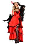 Sassy Red Saloon Girl Dress for Women