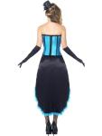 Blue Burlesque Dancer Costume, Size S (6-8)