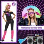 RonFoxi 80s Women's Set: Retro Hallowmas Prom Dress