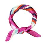 Flower Print Stripe Square Neck Scarf for Women