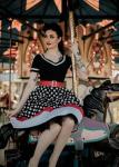 Nihsatin Polka Dot Rockabilly Swing Dress